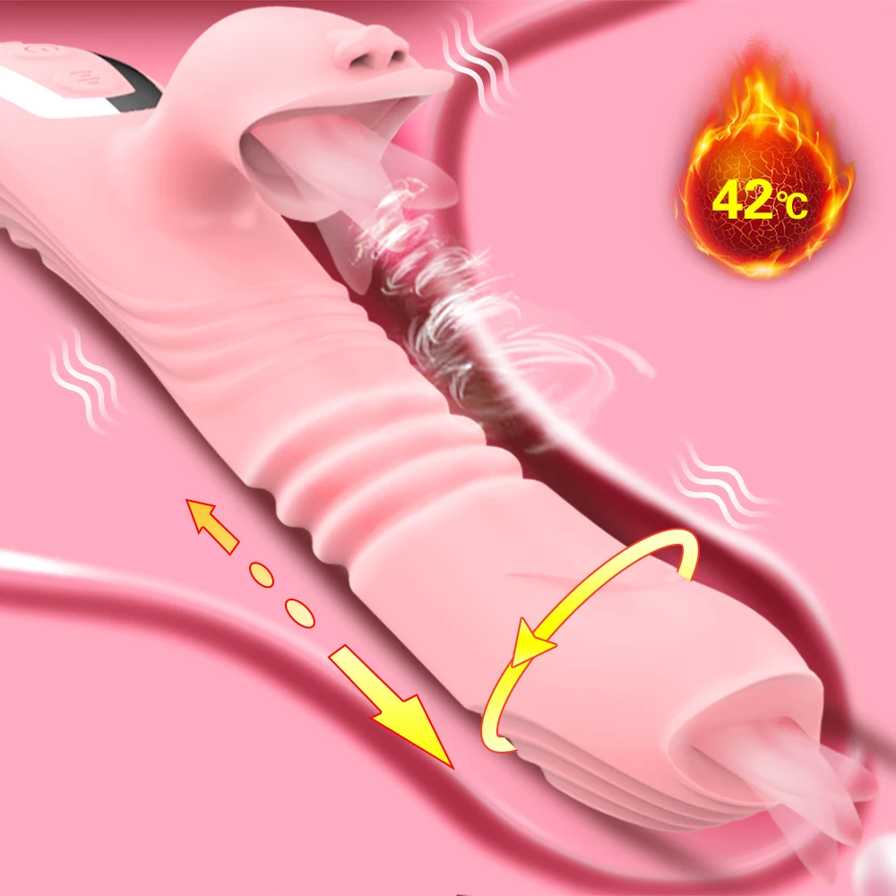 Vibratore a doppia lingua Dildo rotante telescopico riscaldamento  stimolatore del clitoride della Vagina giocattoli adulti del sesso per le  donne| Alibaba.com