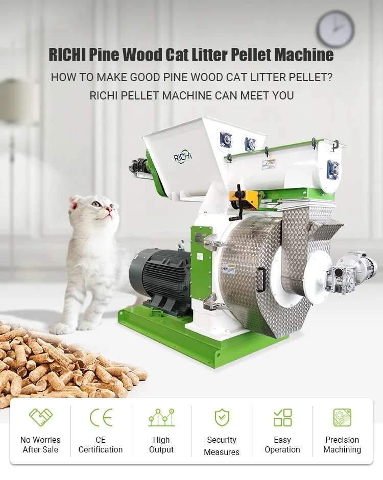 Multifunctional Pine Wood Sawdust Pellets Cat Litter Granulation