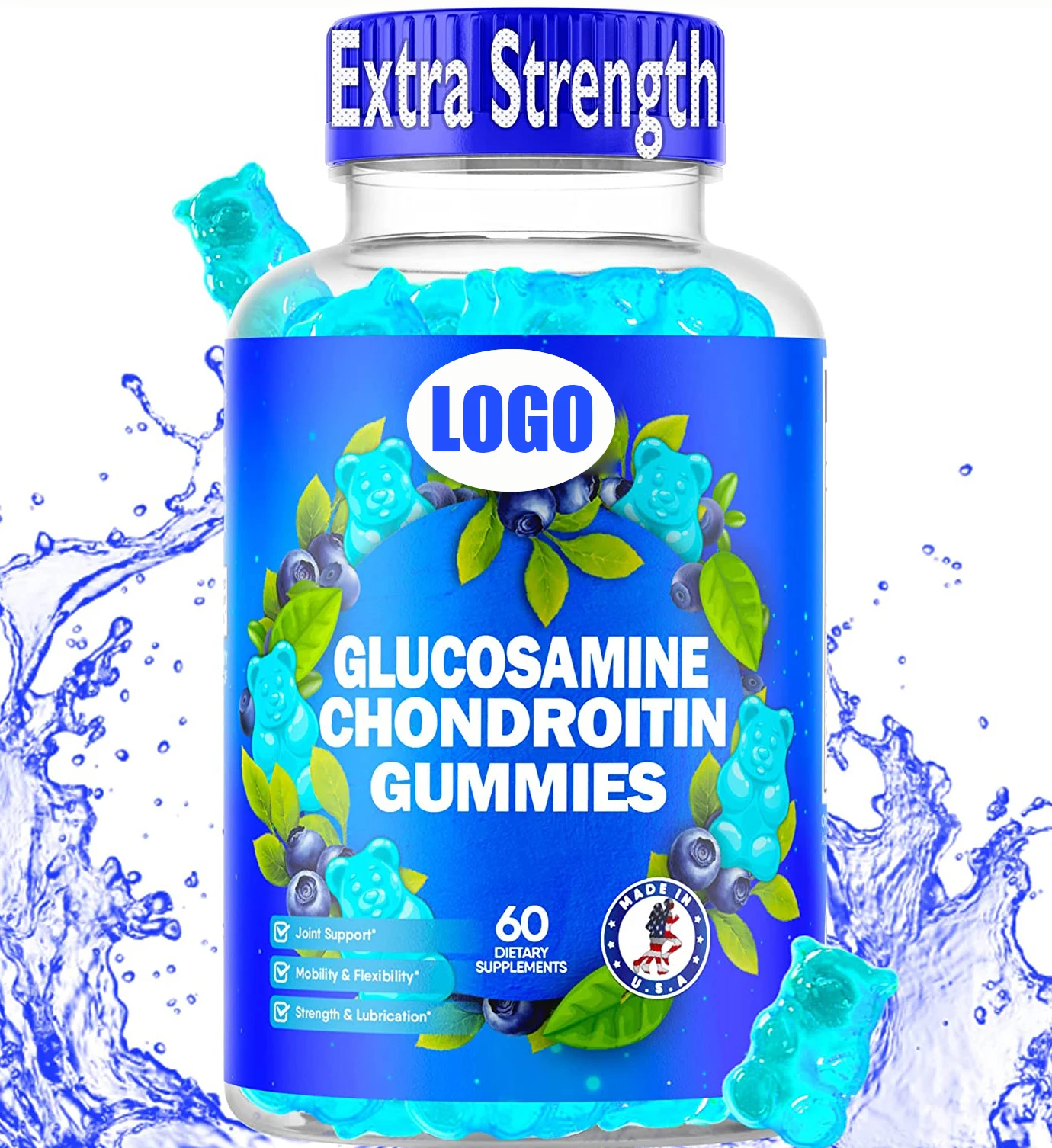 Extra Strength Herbal Glucosamine Chondroitin Msm Gummies 1500mg Joint