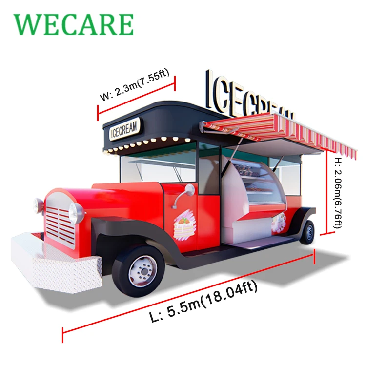 Wecare Mobile Kitchen Bus Towable Food Trucks China Food Trailers For