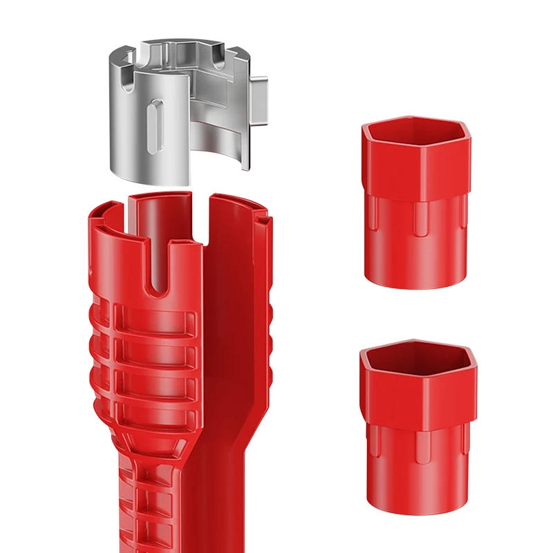 High Cost-Effective 8 in 1 Anti-Slip Kitchen Repair Plumbing Tool Flume Wrench Sink Faucet Key Bathroom Wrenches Sets