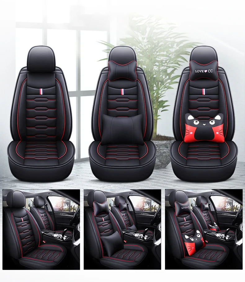Luxury Leather Auto Seats Covers For Most 5 Seaters Car Seat Cover