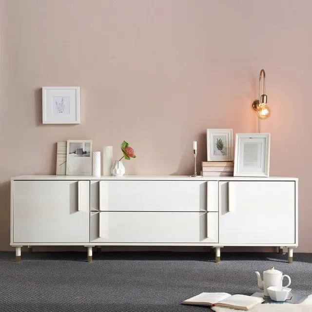 China Factory Cheap Price Living Room Furniture TV Console Simple Solid Wood Manufactory TV Stand