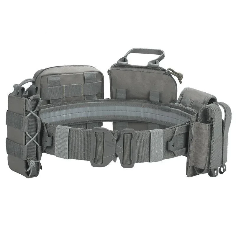 High Quality Adjustable Mountaineering Multifunctional Tactical Waist Bag Quick-release Buckle Camouflage Belt With Pouches