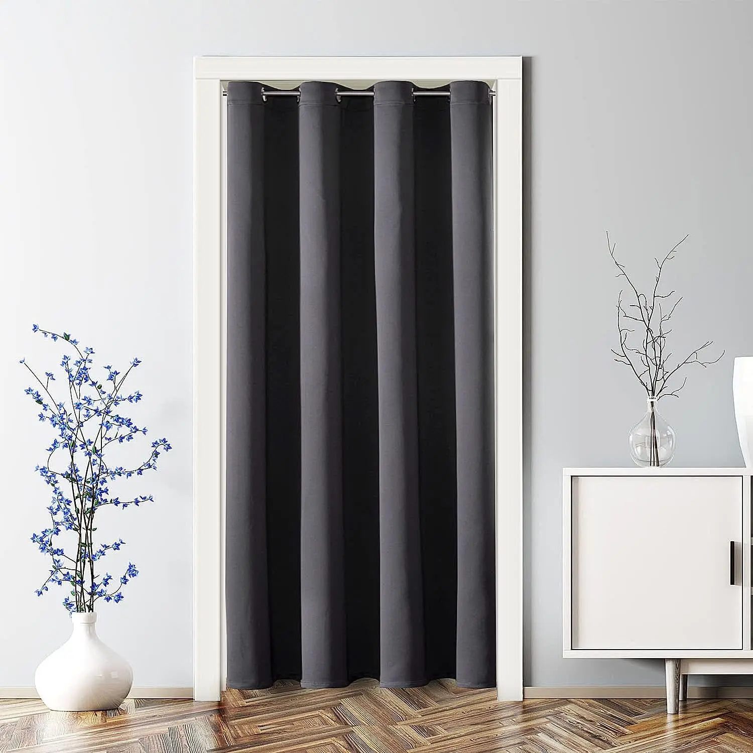 Odot Rideau de Porte Occultant,Motif Vue Montagne 3D Rideau de Séparation de Pièce Interieur