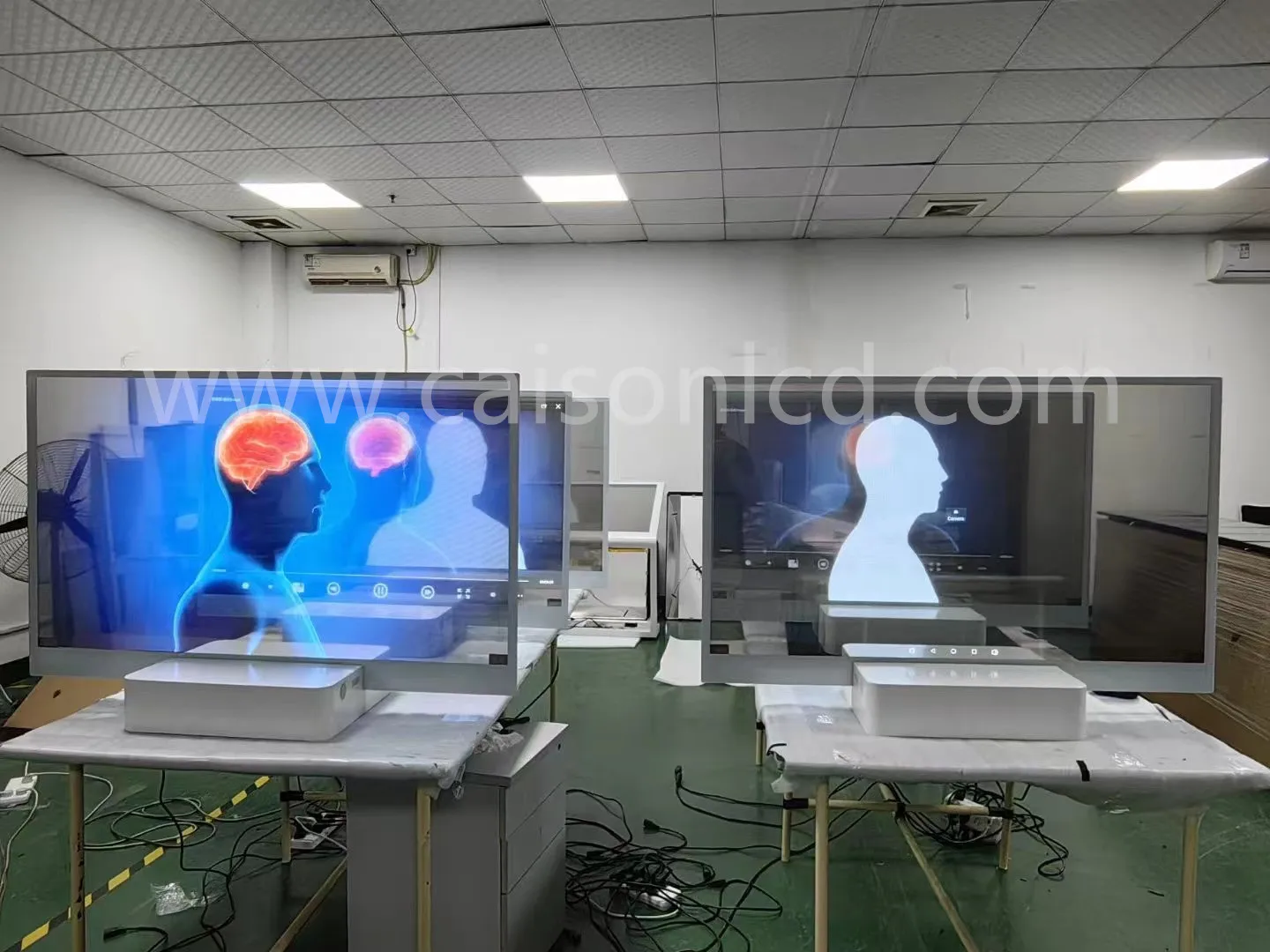 55 inch transparent OLED wish smart Robot 1920 * 1080 Transparent OLED Display Digital Signage and Display supplier