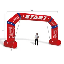 High Quality Custom Inflatable Arch Outdoor Event Advertising Oxford Material Digital Logo Printing Finish Line Inflatable Arch