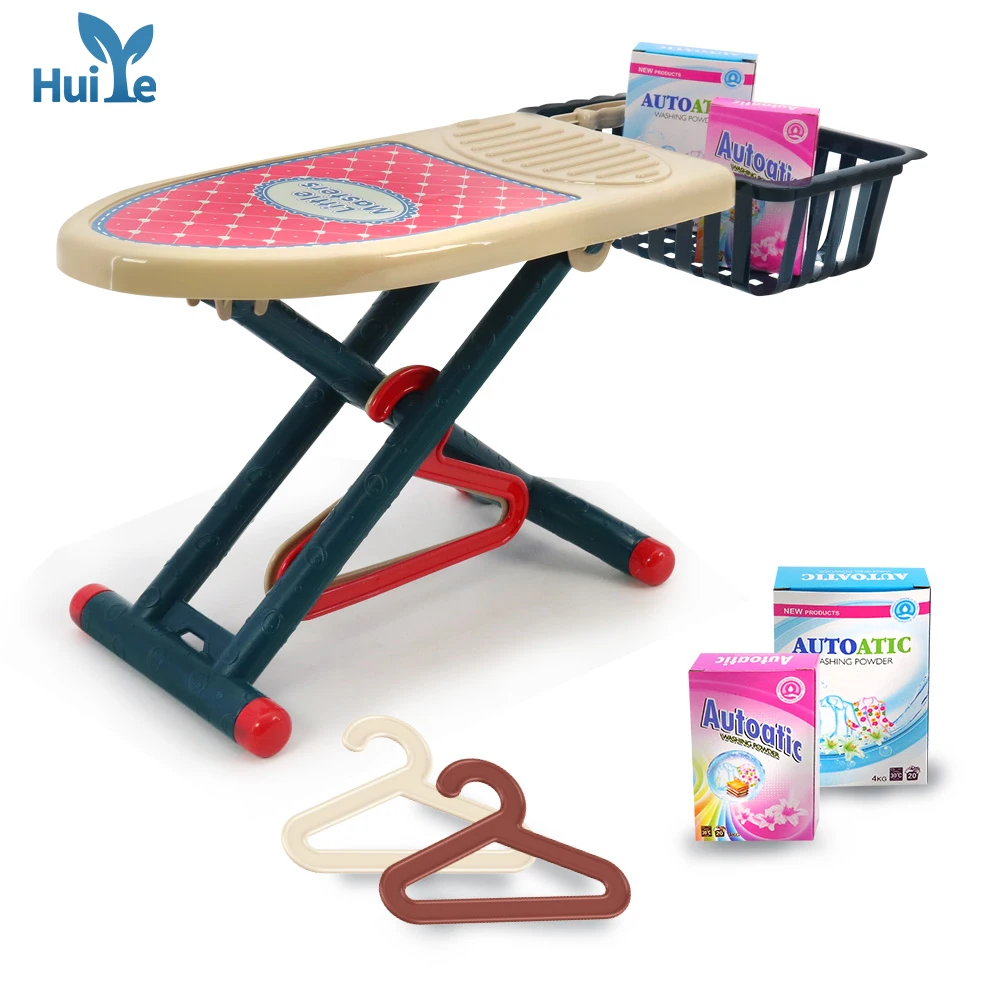 Huiye Kids Appliance Pretend Play House Toys Iron Machine Toys Ironing Board Play Set Laundry