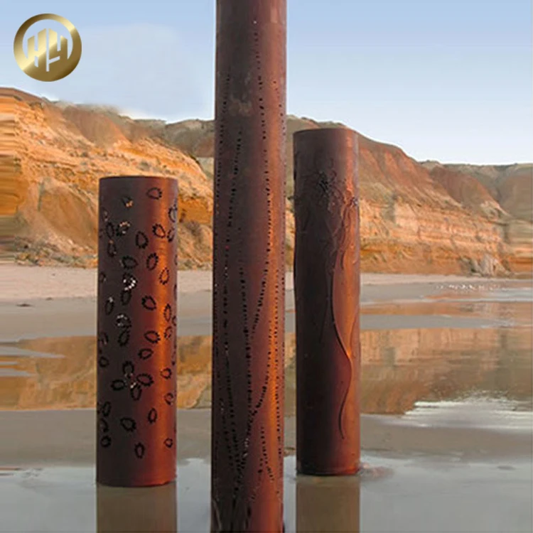 Wholesale Custom Dimensions Corten Steel Rusty Garden Light Sculpture ...