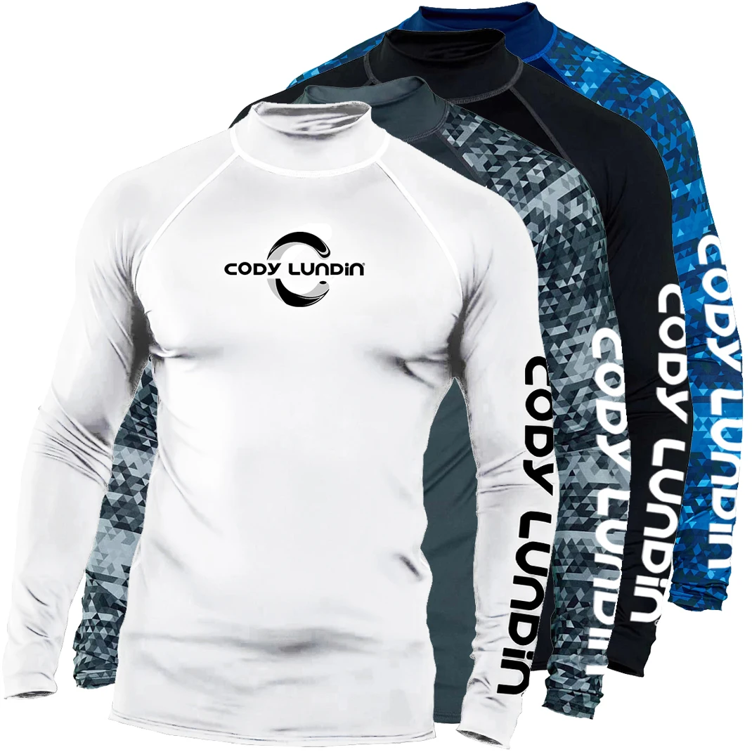 Cody Lundin Long Sleeve Custom Rash Guard Men Beach UV