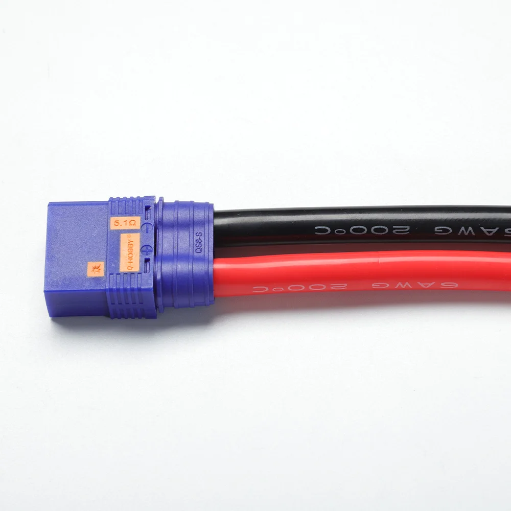 Anti Battery QS8-S Pigtail Wire Harness Male to Female Plug Extension 6AWG Silicone Cable