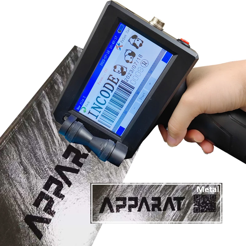 INCODE Quick Dry Ink Handheld Inkjet Printer Printing Coding Machine for Non Porous Metal Plastic QR Code Batch Marking
