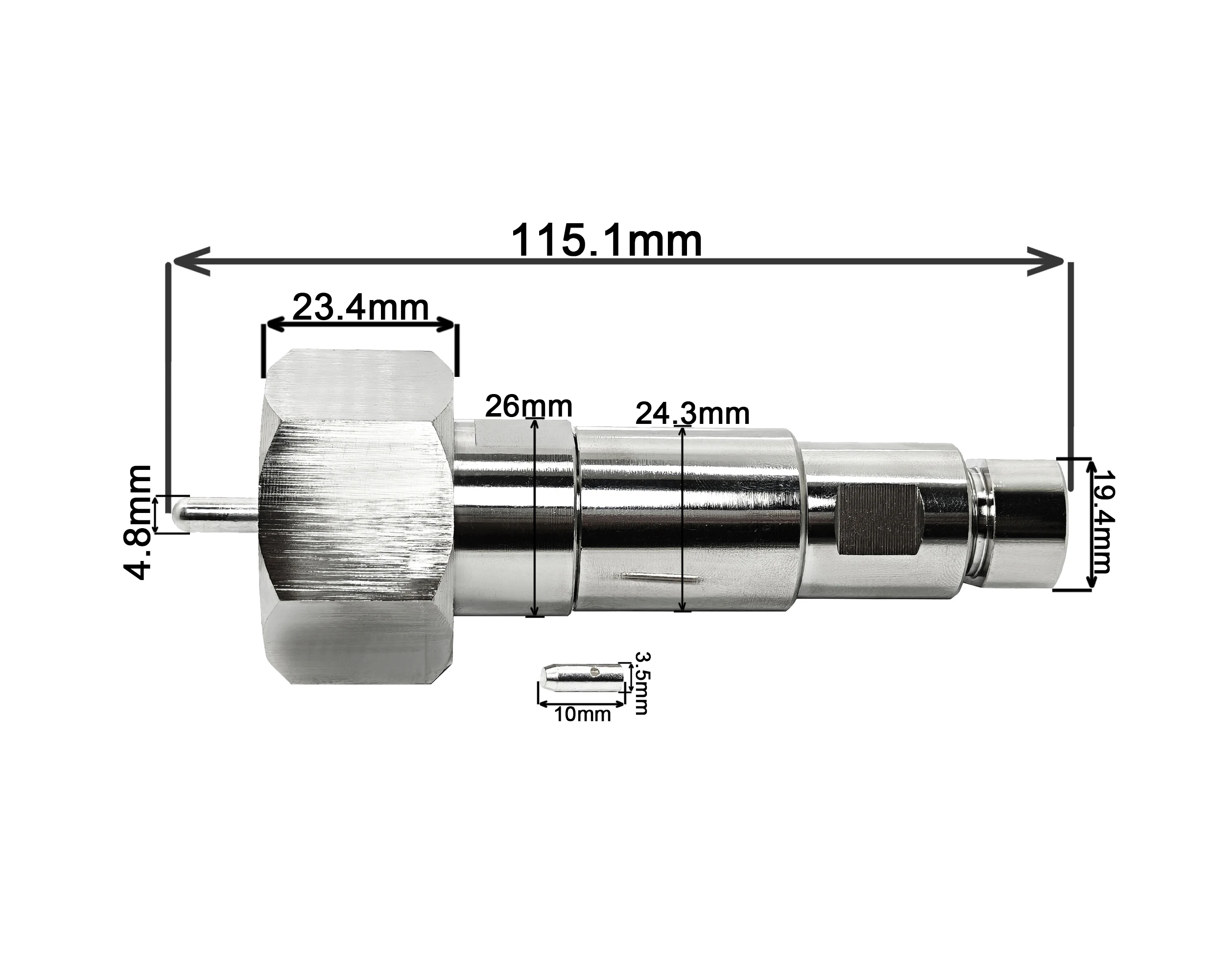 RFVOTON Coaxial LC Straight Male Plug Connector for RG393 Cable