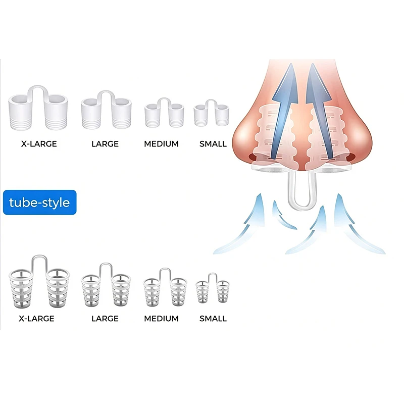 Anti Snore Nose Vents Nasal Dilator Nose Clip Snoring Relief Sleep Aid Breathing Improvement Device for Men Women Home Use