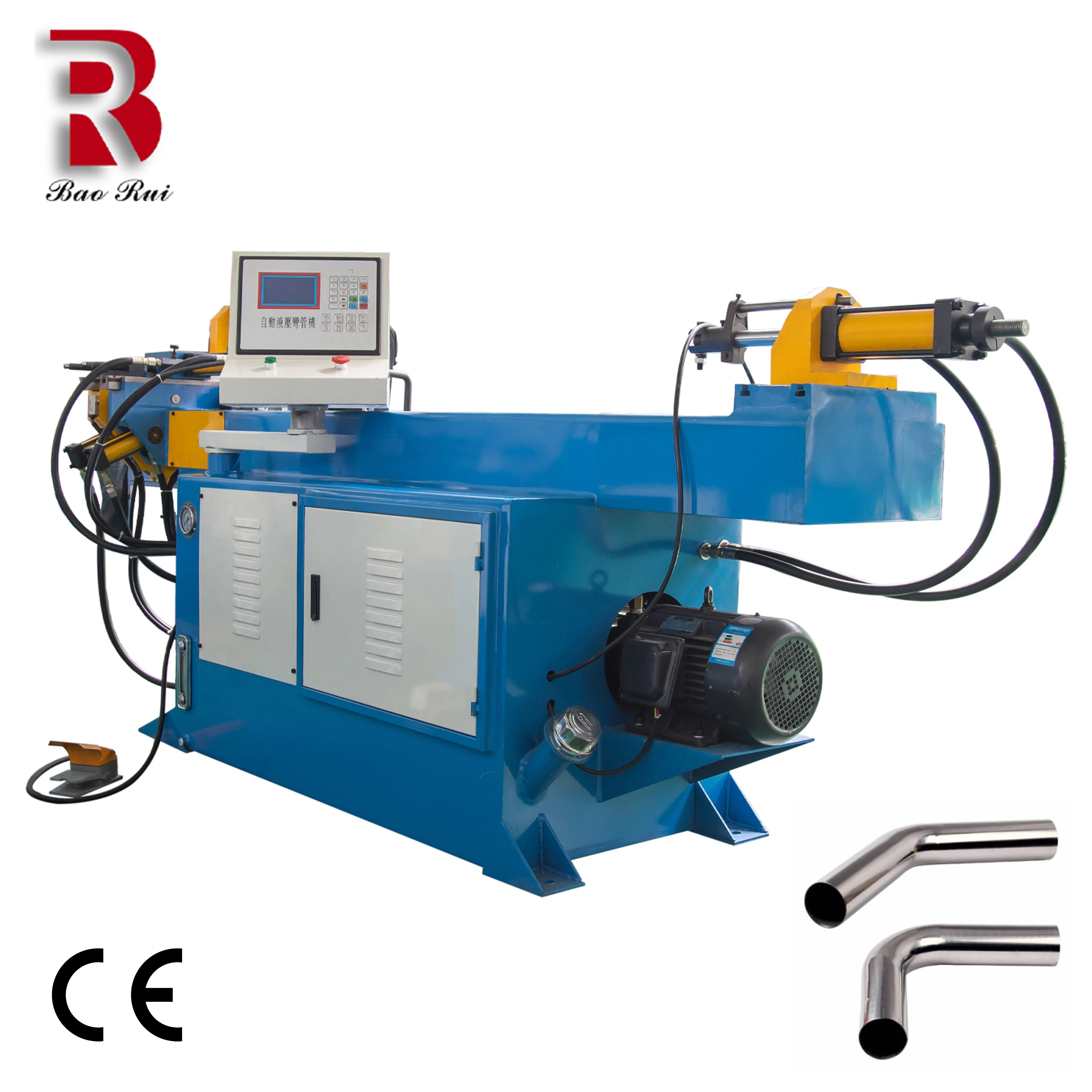 Square Rectangular Pipe Bending Machine Semi-automatic Pipe and Tube Bender for Steel Bar Iron Metal Max Diameter 50mm