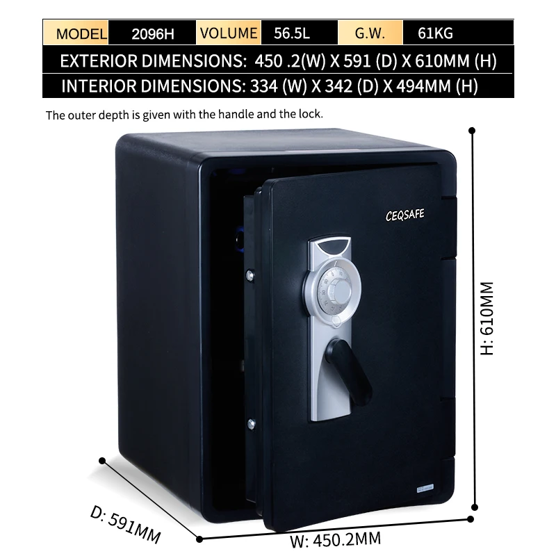CEQSAFE Waterproof Safe Large Anti-theft Password Mechanical Combination Lock Safe Fireproof Waterproof Safe for Household Use supplier