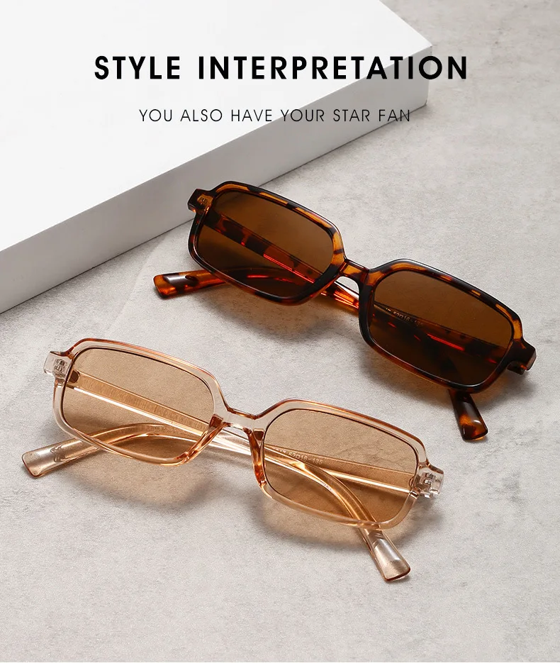 Nueva gran oferta, gafas de sol con montura cuadrada pequeña, gafas de sol a la moda para mujer, gafas Vintage para hombre, gafas con logotipo personalizado, sombrilla de tendencia