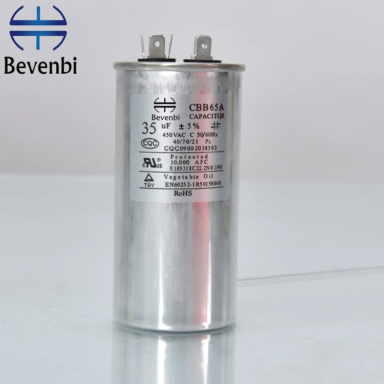 Bevenbi  Ac Compressor Cbb5 CBB65 Capacitor 20uf 450vac Motor Run  Capacitor Hvac Capacitors
