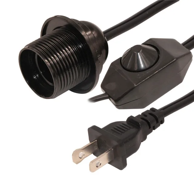 240v Electric Plug Cord Inline Socket Clip E14 E22 E27 E26 Us Power Switch Himalayan Salt Lamp Cable