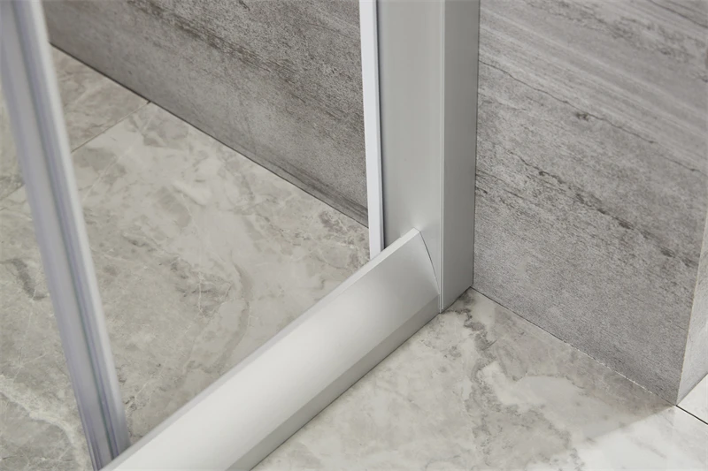 6mm Thick L Shaped Shower Room Enclosure Clear Tempered Glass Sliding ...