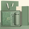 Matcha verde + bolígrafo metálico + termo + caja de regalo con bolsa de regalo