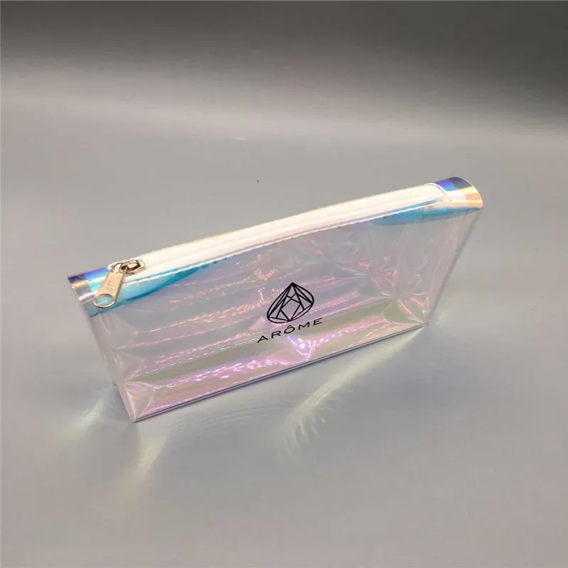 Accept Custom Logo Size Color Clear Transparent PVC Travel Cosmetic Make up Bag