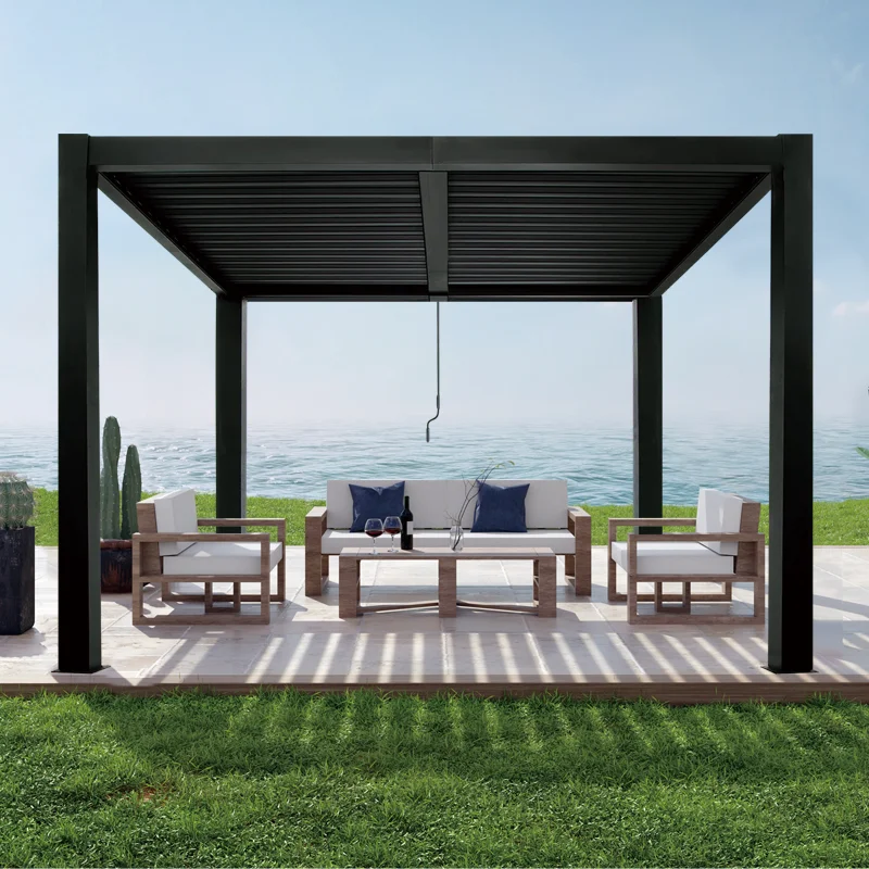 Most Popular Modern Patio Pergola Gazebo 10x13 Ft. Aluminum Adjustable 