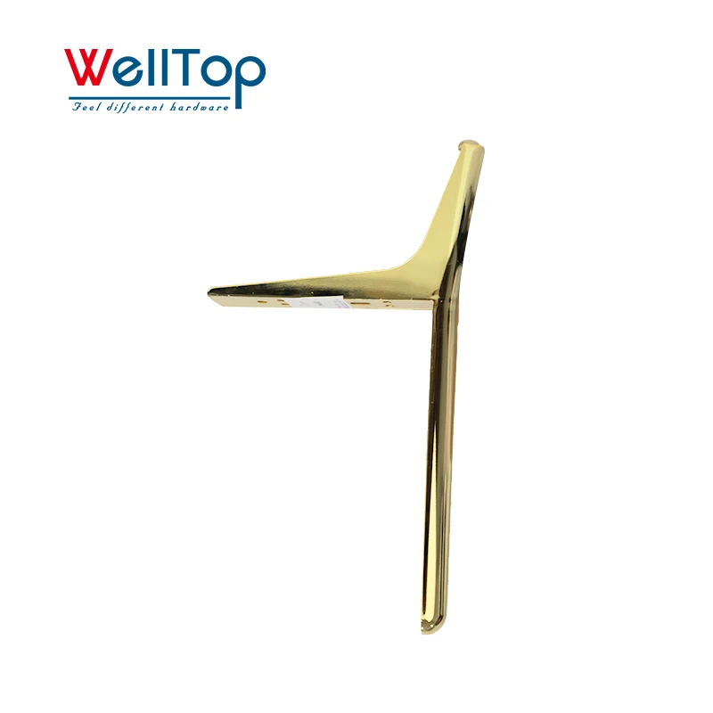 03.1218 WELLTOP Cheapest Sofa Legs Metal Feet Black Coffee Table Chair  Dresser Legs Replacement Gold Furniture Legs