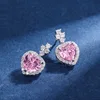 Boucles d'oreilles diamant rose