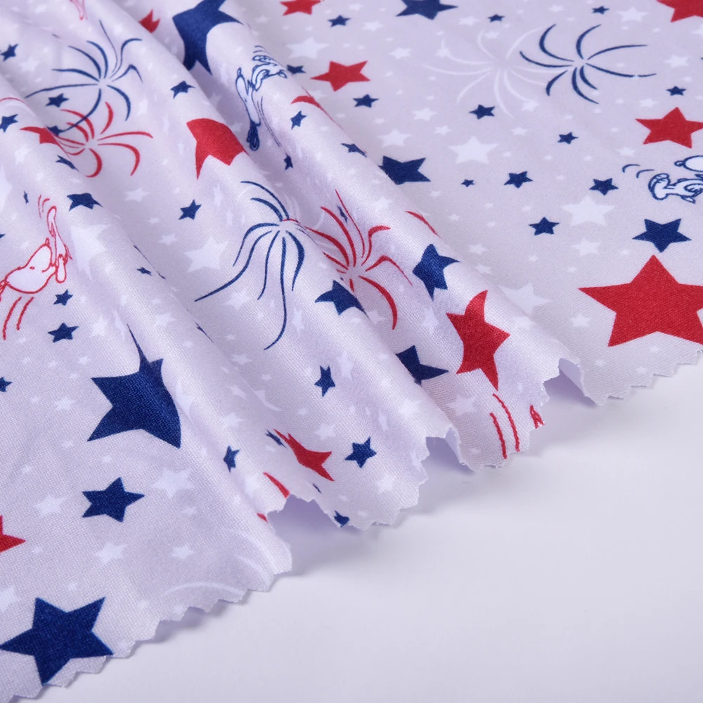 Custom Design Super Soft 96% Polyester 4% Spandex 160cm DTY Jersey Spandex Emboss Knitted Fabrics for Garments for Girls