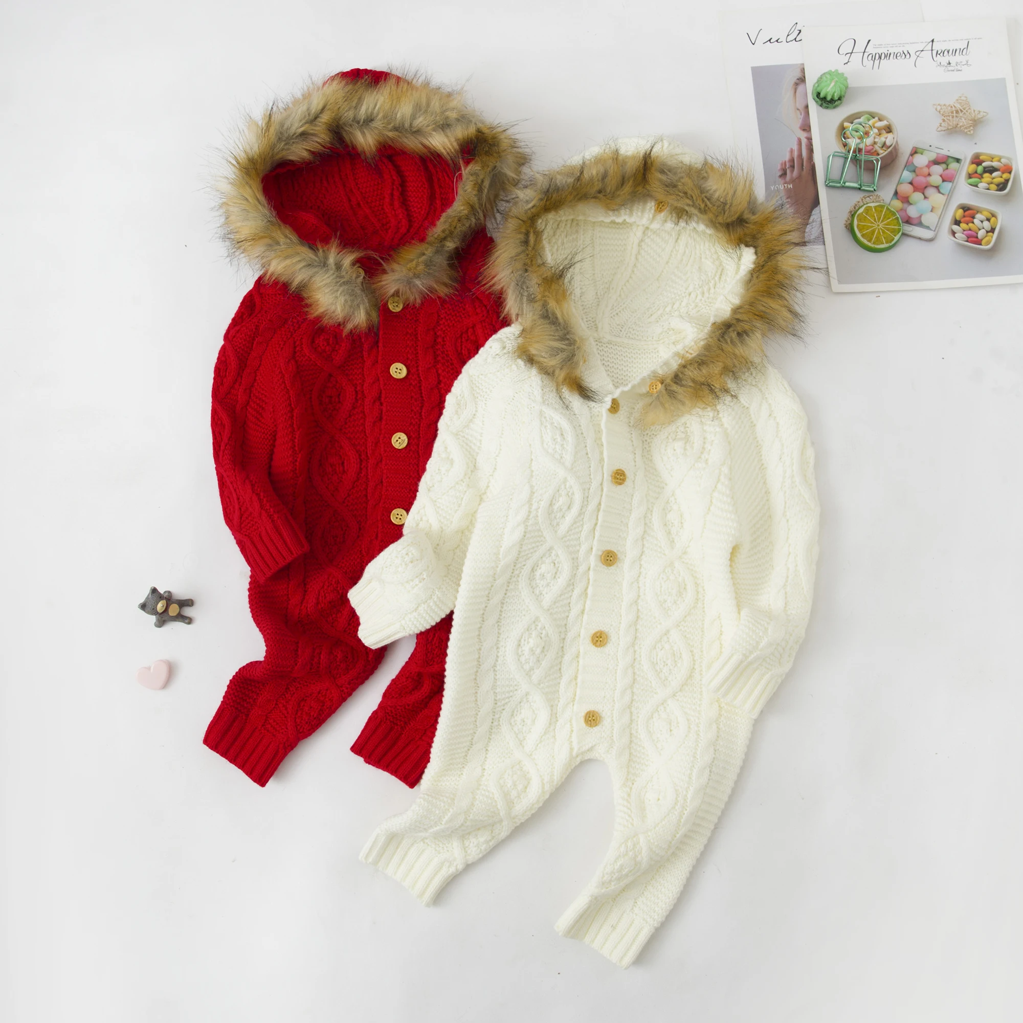 Lzh Knit Sweater Romper Baby Clothes For Winter Newborn Onesie Buy