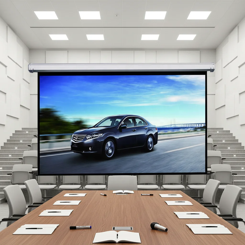 16:9 200インチ大型電動プロジェクタースクリーン/超大型電動投影