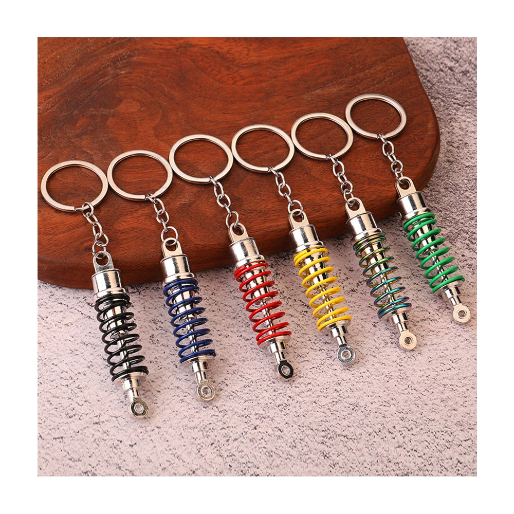Creative Metal Shock Absorber Keychain for Car Modification Personalized Auto Parts Gift