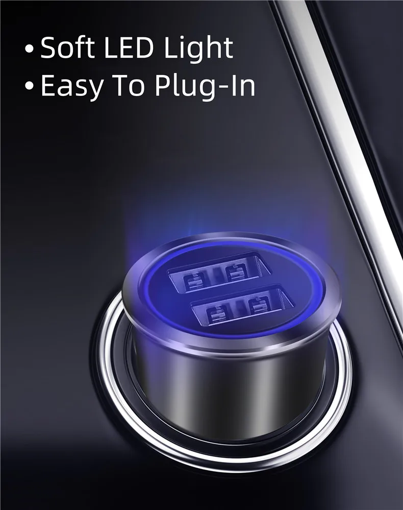 Быстрое Автомобильное зарядное устройство ICE-бинго 3 1 А 12 В 24 безопасный молоток 2 порта Usb электрическое беспроводное