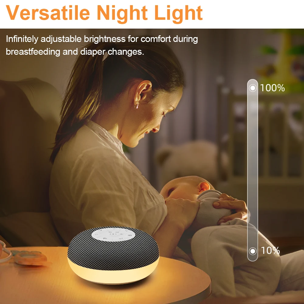 2024 Portable Baby Bedside Night Light Nursing Sleep White Noise