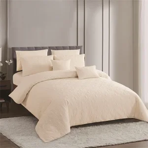 For KOSMOS Jacquard Woven 100% Cotton Bedding Comforter Set High Quality Floral Pattern Wholesale 8-Piece Twin XL Bedding Set