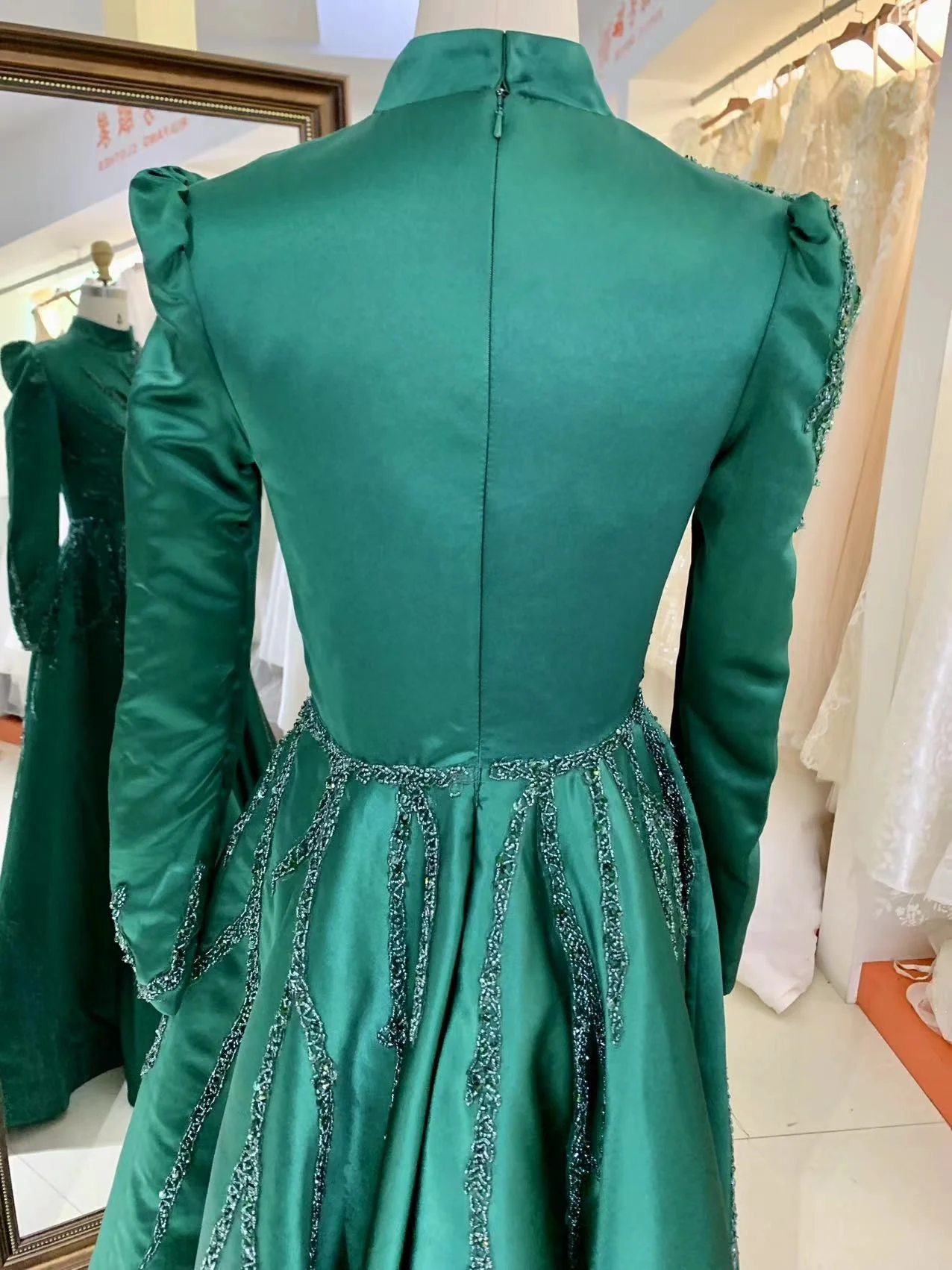 emerald green high neck dress Goddiva Off The Shoulder Deep Plunge Velvet Maxi Dress main image 0