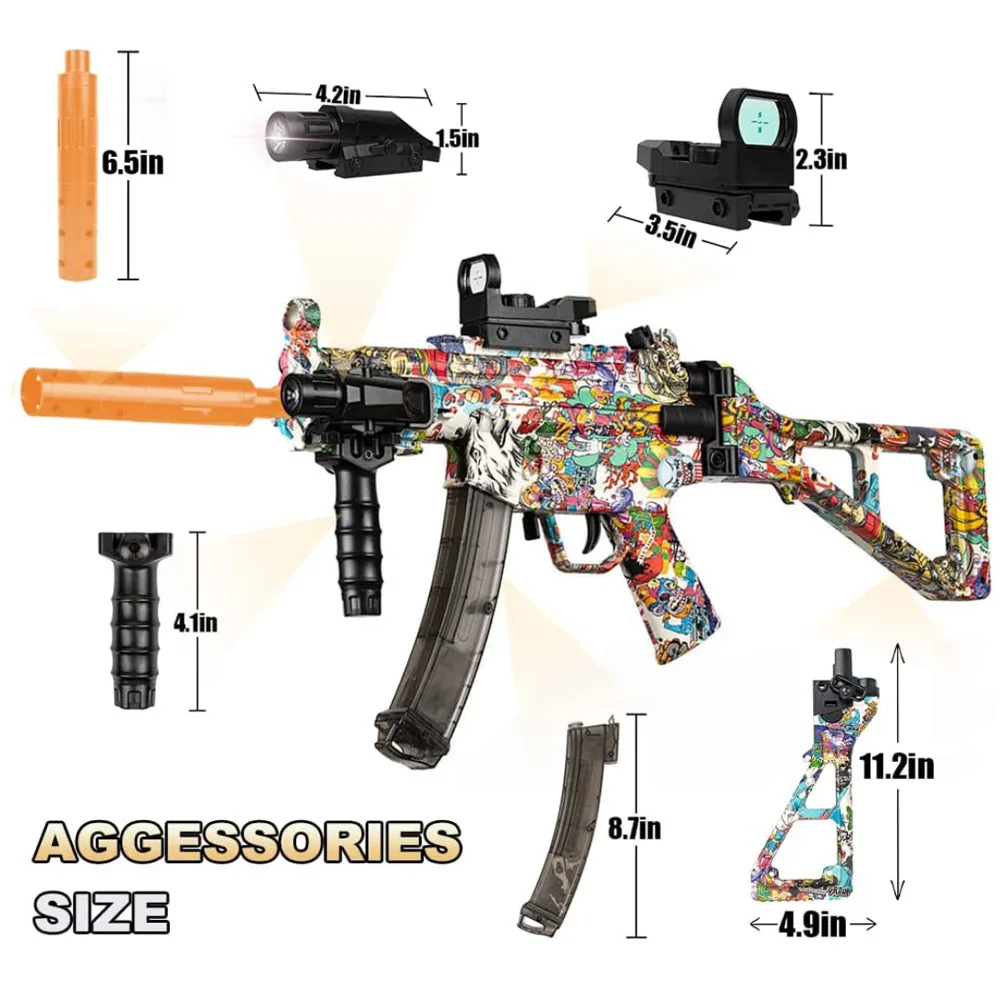 X501 Mp5k Orbeez Gun Gell Blaster Splatter Ball Gun Gel Blaster Toygun