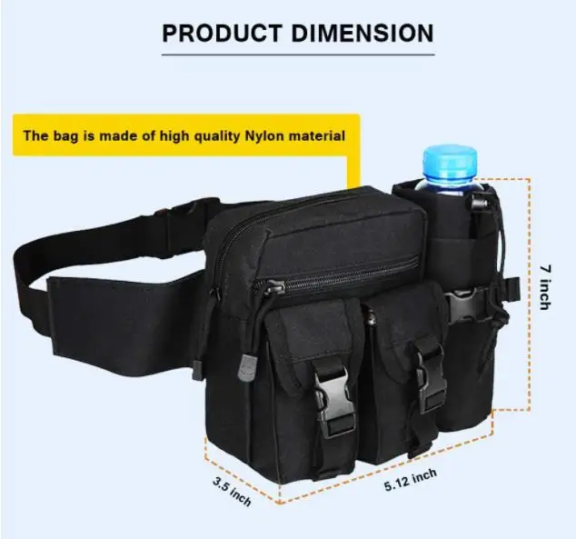 Водонепроницаемая поясная сумка на плечо, забавная Сумочка с держателем для бутылки с водой на заказ