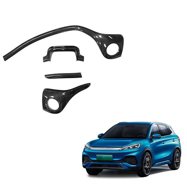 Auto-interieur Accessoires ABS Imiteren Carbon RHD Midden Controle Molding Centrale Console Decoratie Trim Voor BYD Atto 3 Yuan Plus