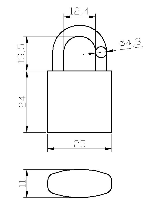 High Quality Cheap Luggage Lock Safety Waterproof China 25mm Padlock