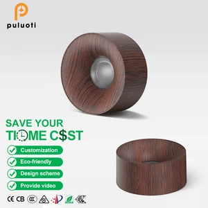 Modern Vintage Style 120mm H55mm Walnut Downlight 4000K Office Hotel Anti Glare Surface Mount LED COB Ceiling Spot Light