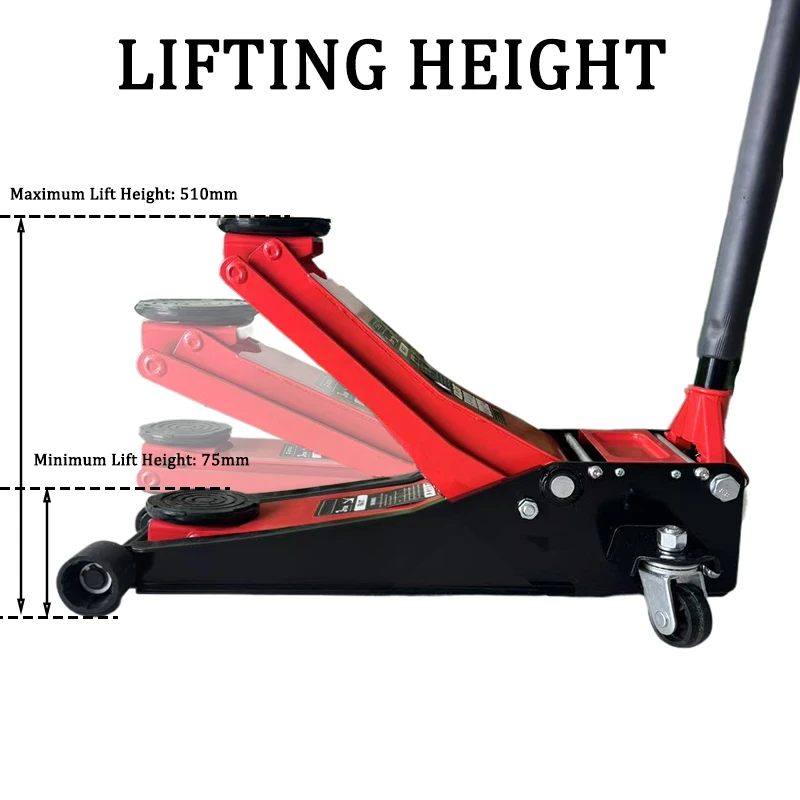 GENTOR - 3T Hydraulic Jack - Flat Lifting Height - View #4