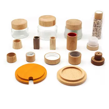 High Quality Custom Cosmetic Packaging Wood Cosmetic Glass Bottle Perfume Cap