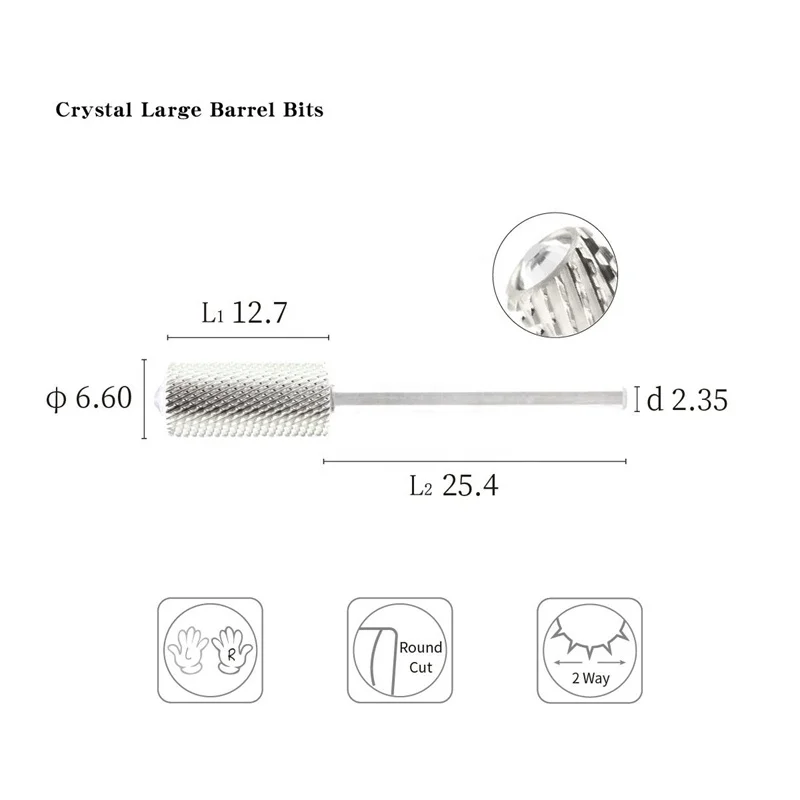 6.6mm Crystal Large Barrel Bit-tungsten Carbide Diamond Drill Bit ...