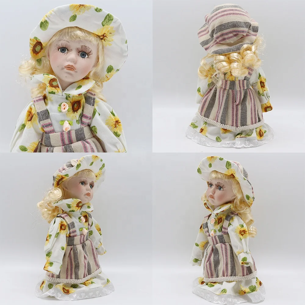 2023 new antique porcelain china dolls handmade cute 8 inches beautiful  girl ceramic porcelain dolls