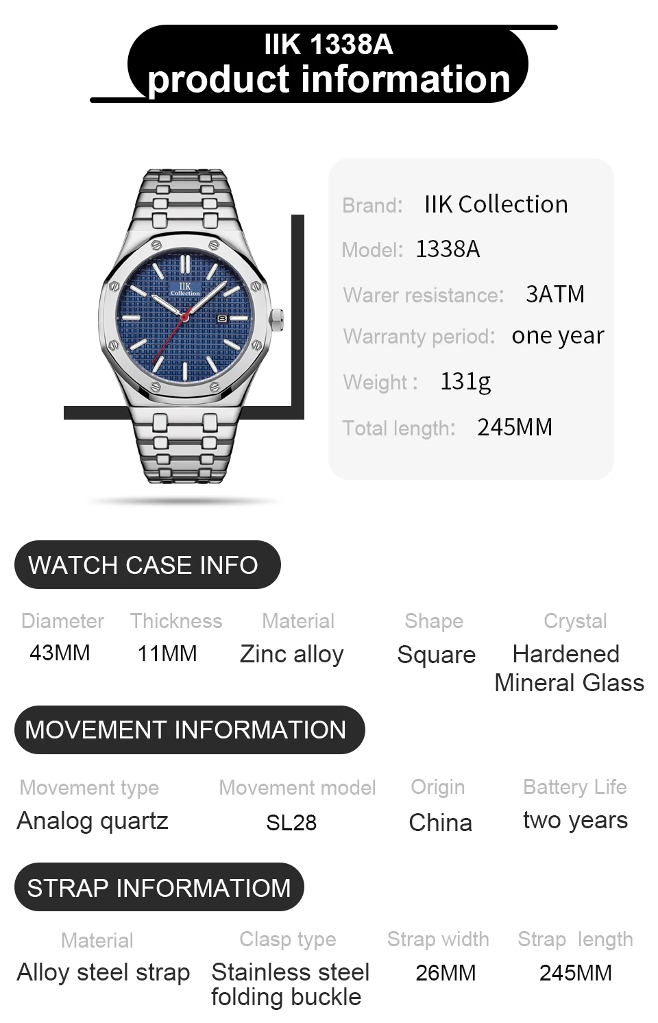 Iik twok watch on sale price