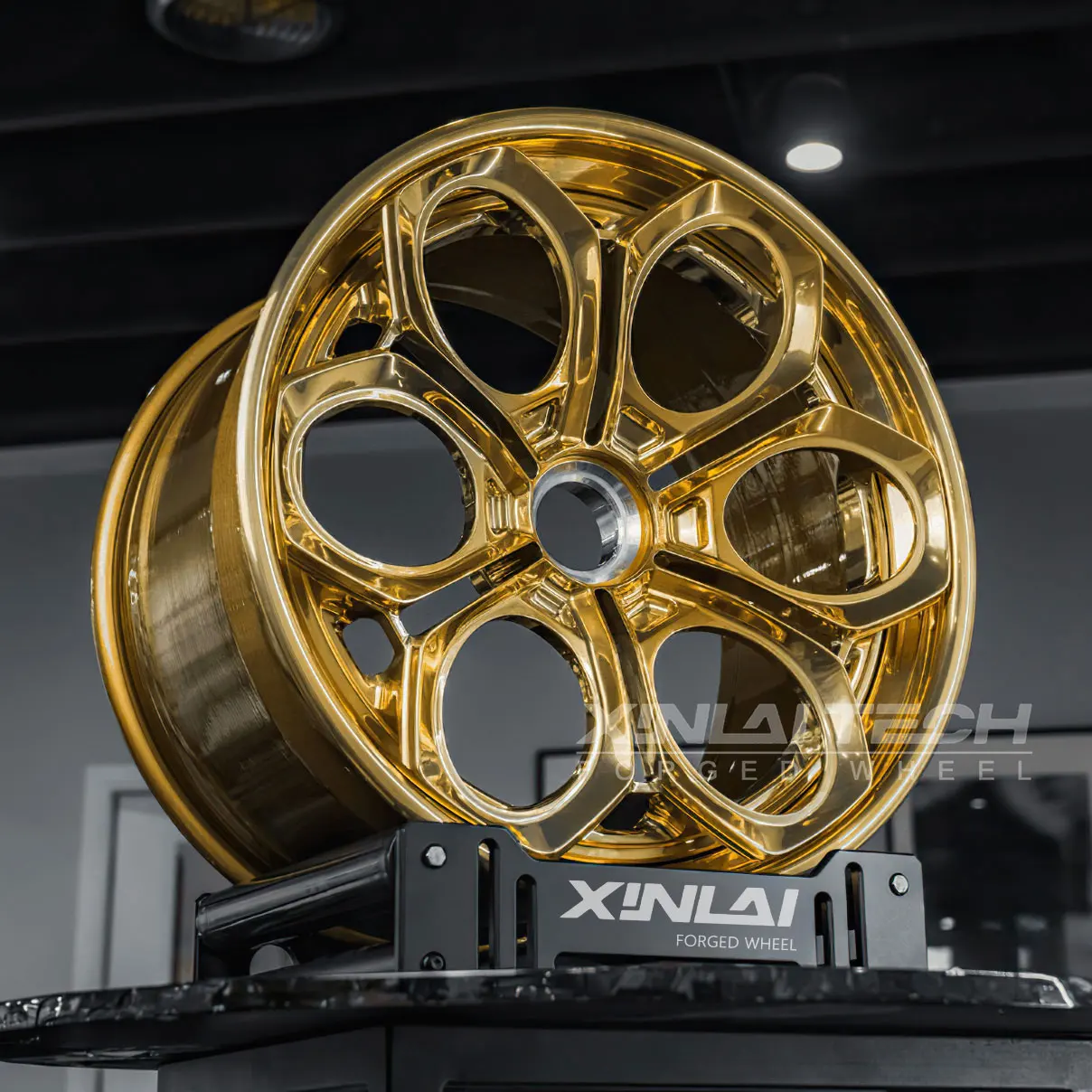 XL 2-Piece Deep Dish Concave Gold Wheel Rim Alloy Forged Wheels 5x114.3 5x120 5x112 Custom Forging Racing Car Wheel - Image 2