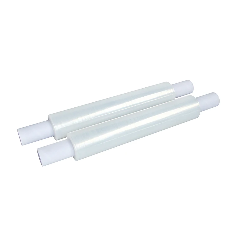Yalanpack LLDPE Manufacturer Made Pallet Wrap Stretch Wrap Film Roll Handle Stretch Film Chinese Packaging Free Transparent Moisture Proof
