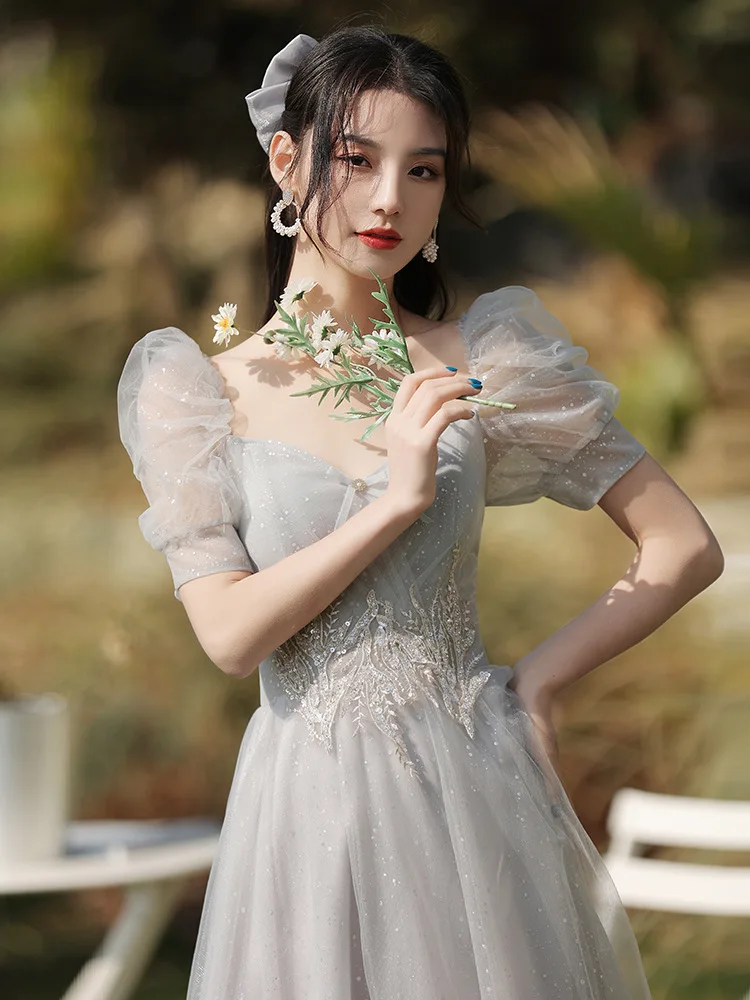 slim fit dress slacks Zapaka Women Simple White Graduation Dress Lace Sleeves High Low Engagement Party Dress, White / US4